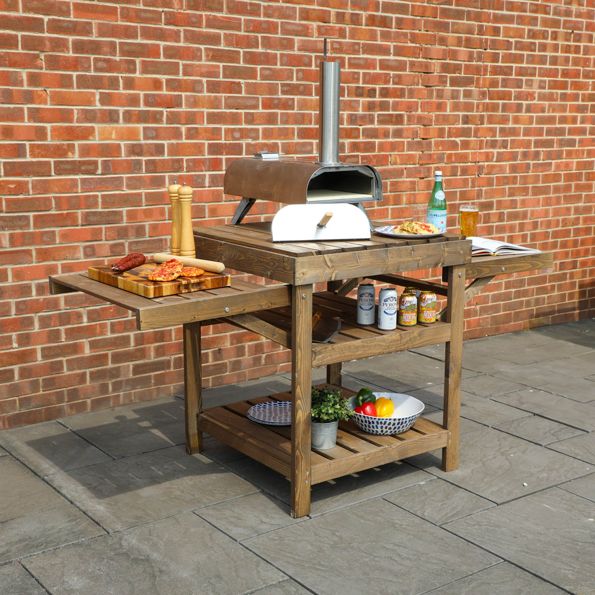 Trent BBQ Table With Folding Sides