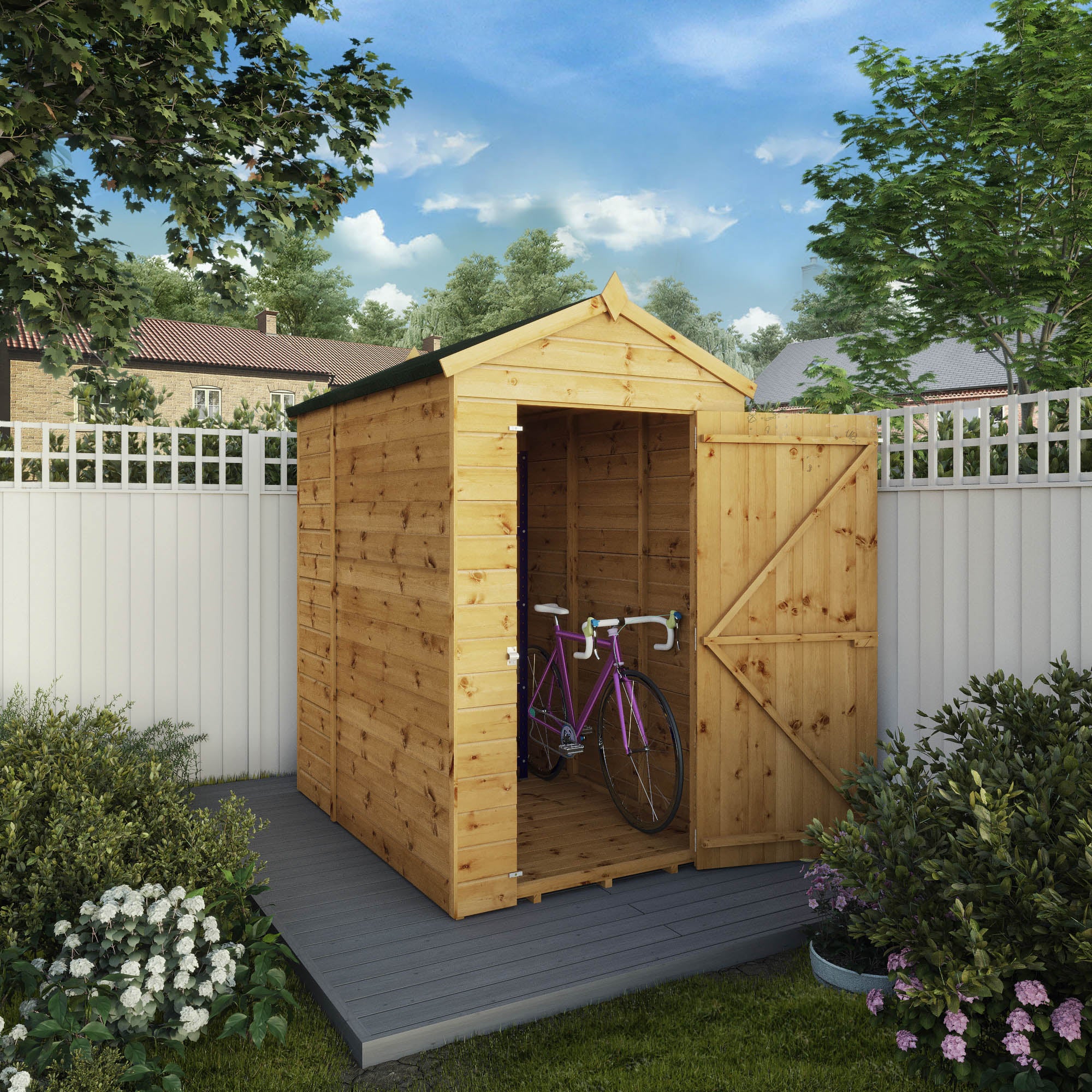 6 x 4 Modular Shiplap Apex - Windowless
