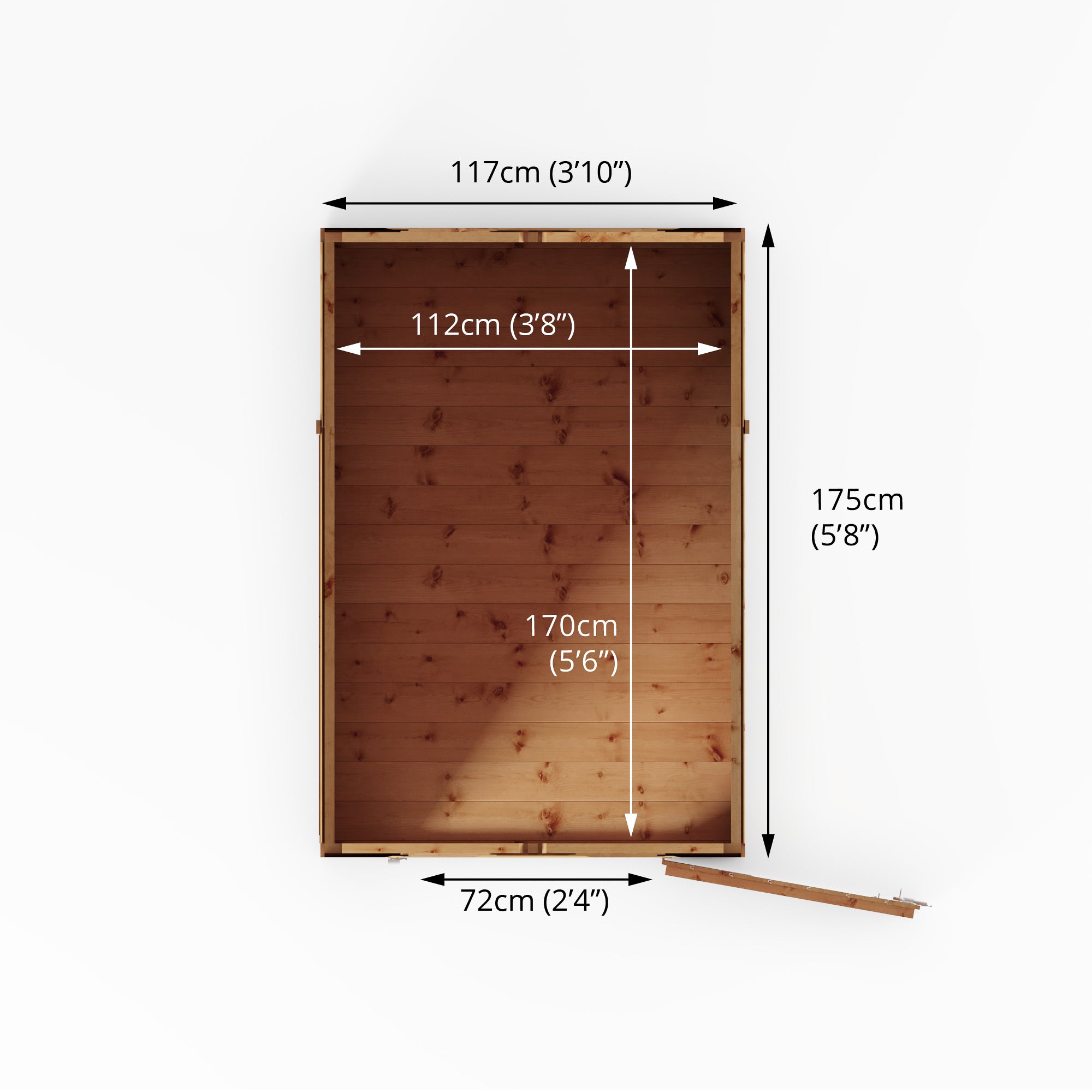 6 x 4 Modular Shiplap Apex - Windowless
