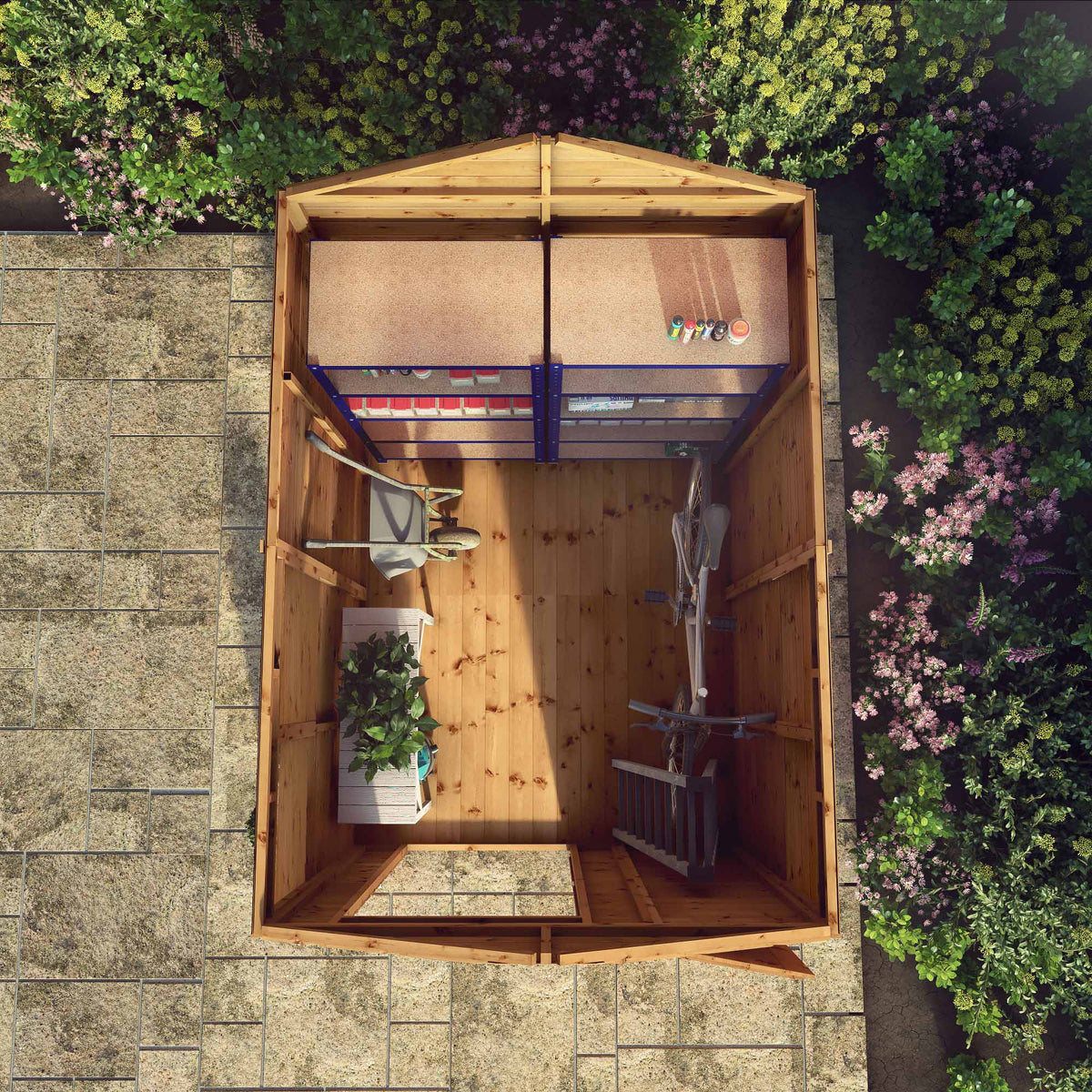 8 x 6 Modular Shiplap Apex - Windowless