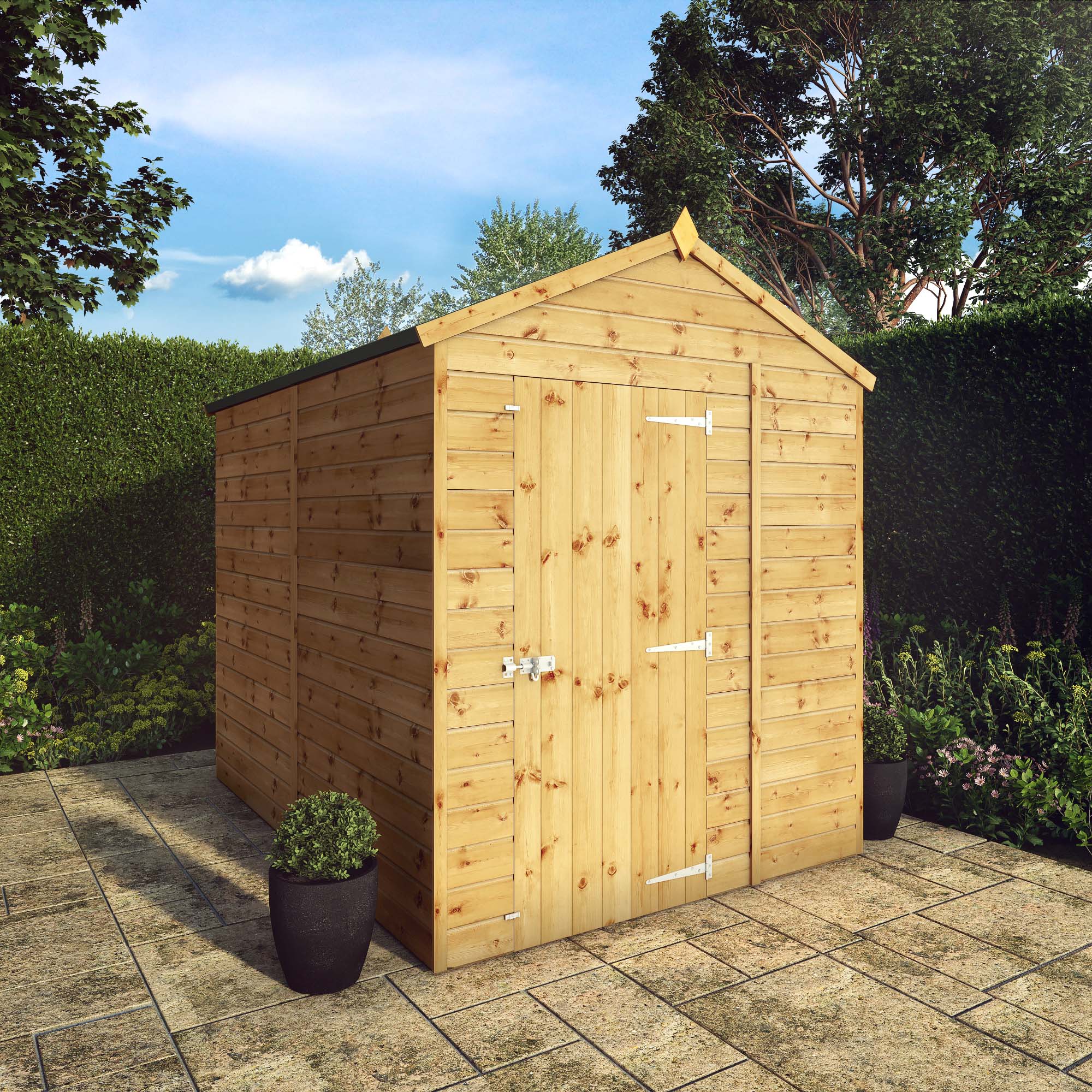 8 x 6 Modular Shiplap Apex - Windowless