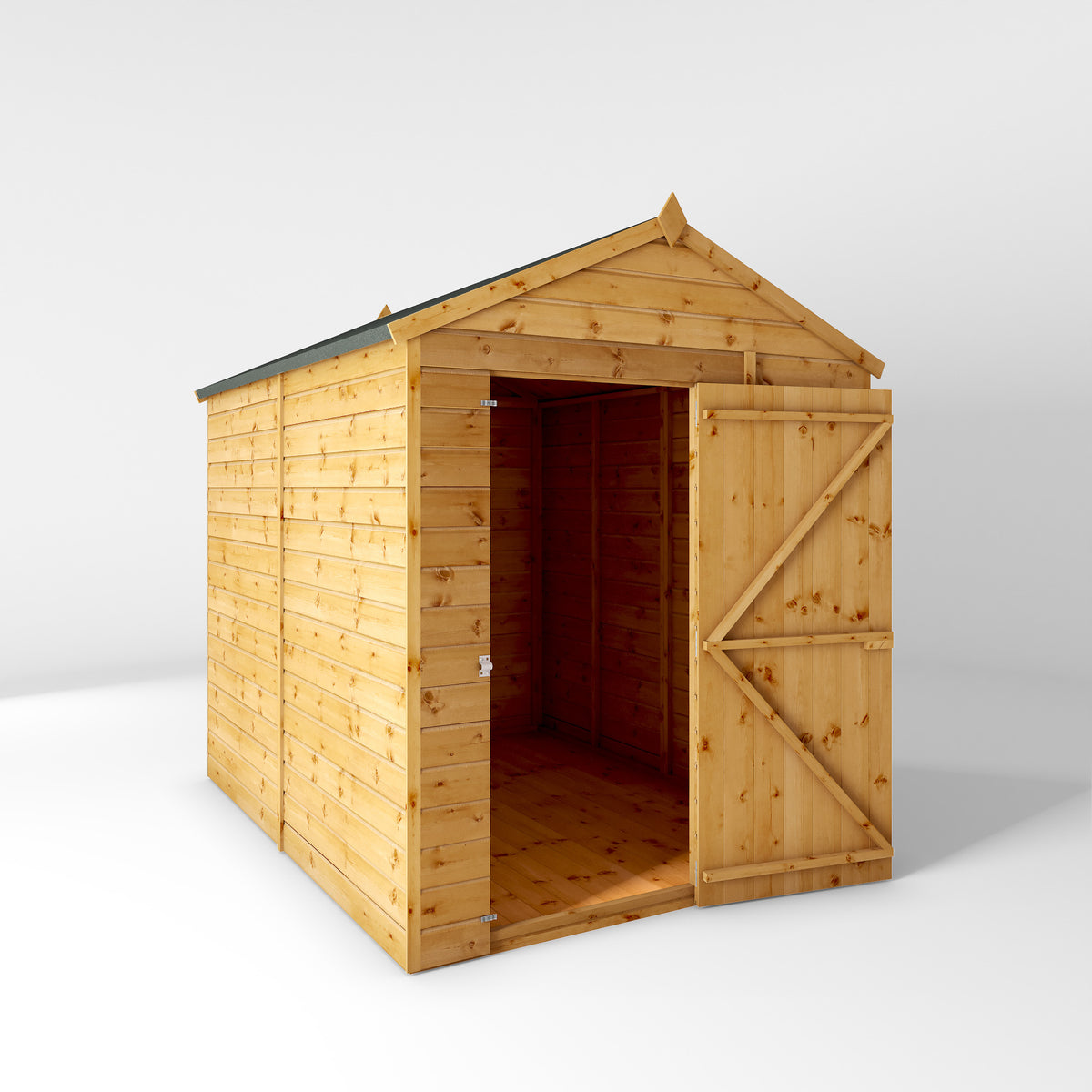 8 x 6 Modular Shiplap Apex - Windowless