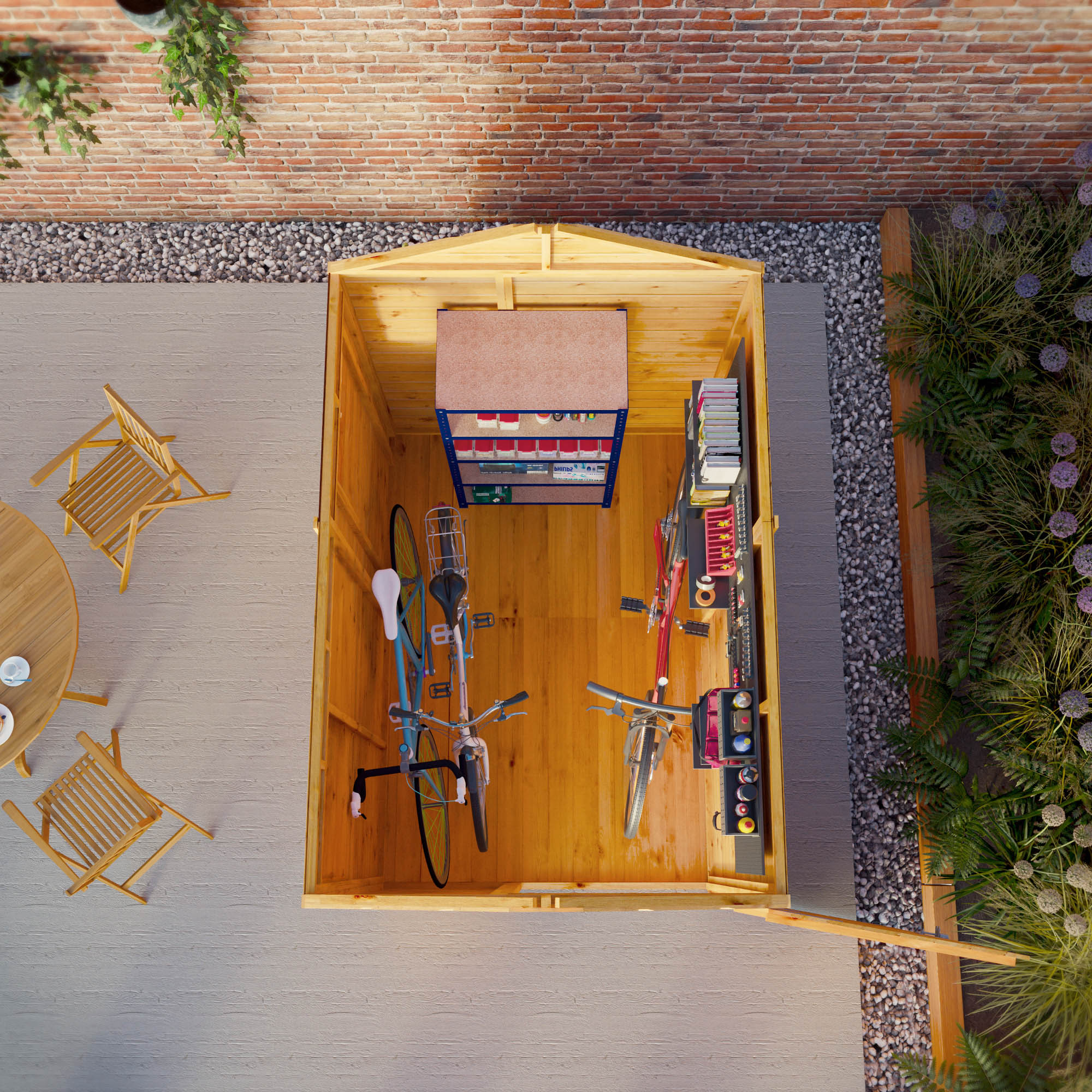 7 x 5 Modular Shiplap Apex - Windowless
