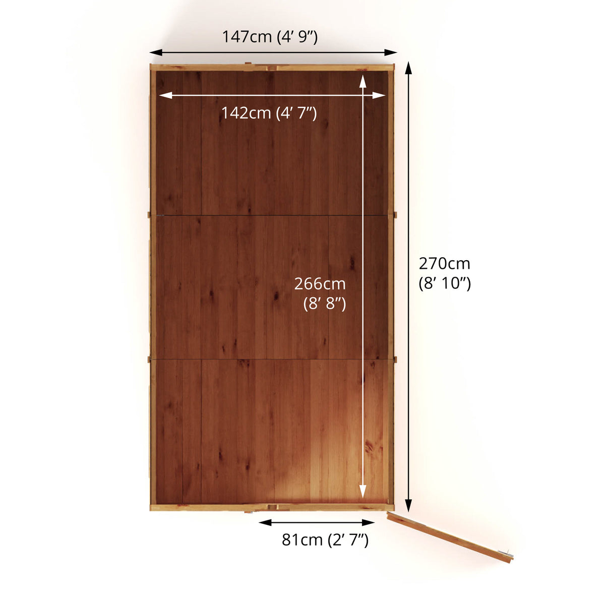 9 x 5 Modular Shiplap Apex - Windowless
