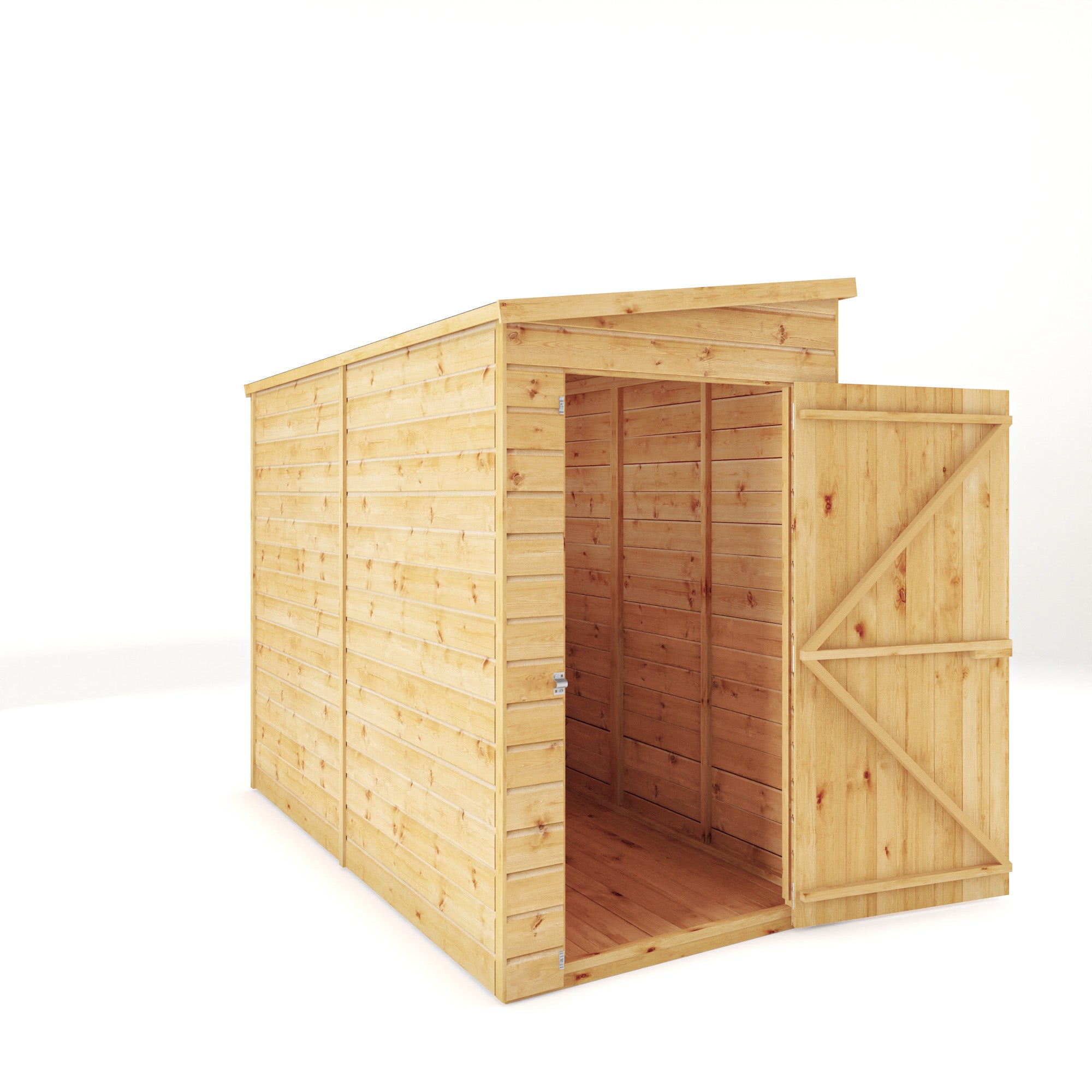 8 x 4 Modular Shiplap Pent - Windowless