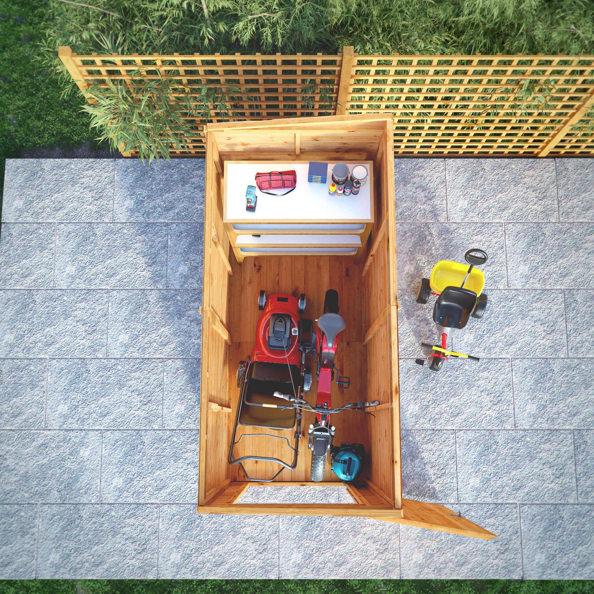8 x 4 Modular Shiplap Pent - Windowless