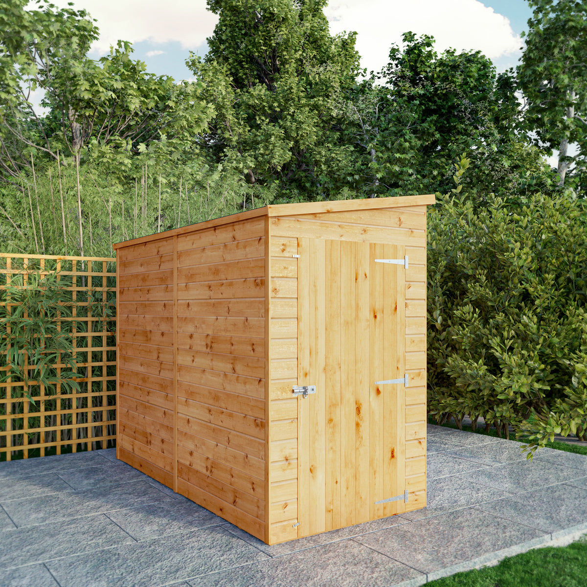 8 x 4 Modular Shiplap Pent - Windowless