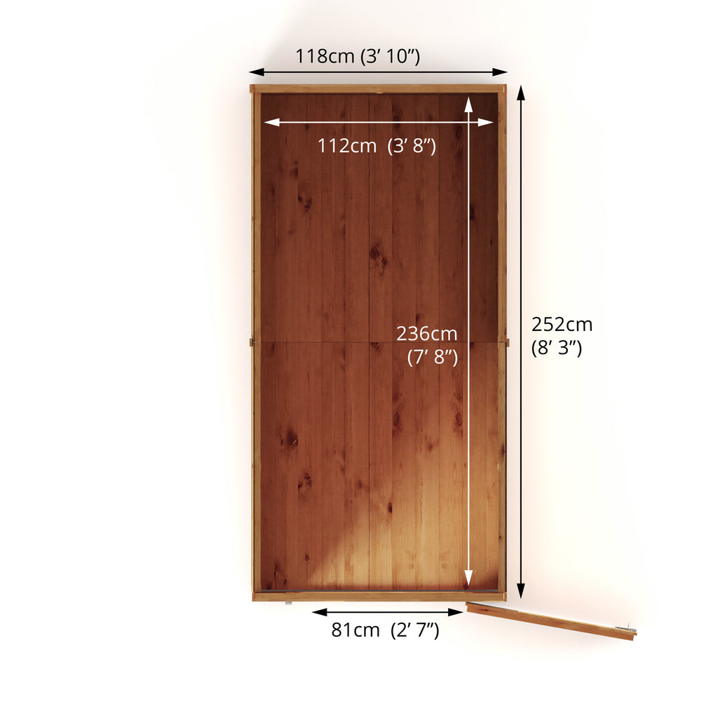 8 x 4 Modular Shiplap Pent