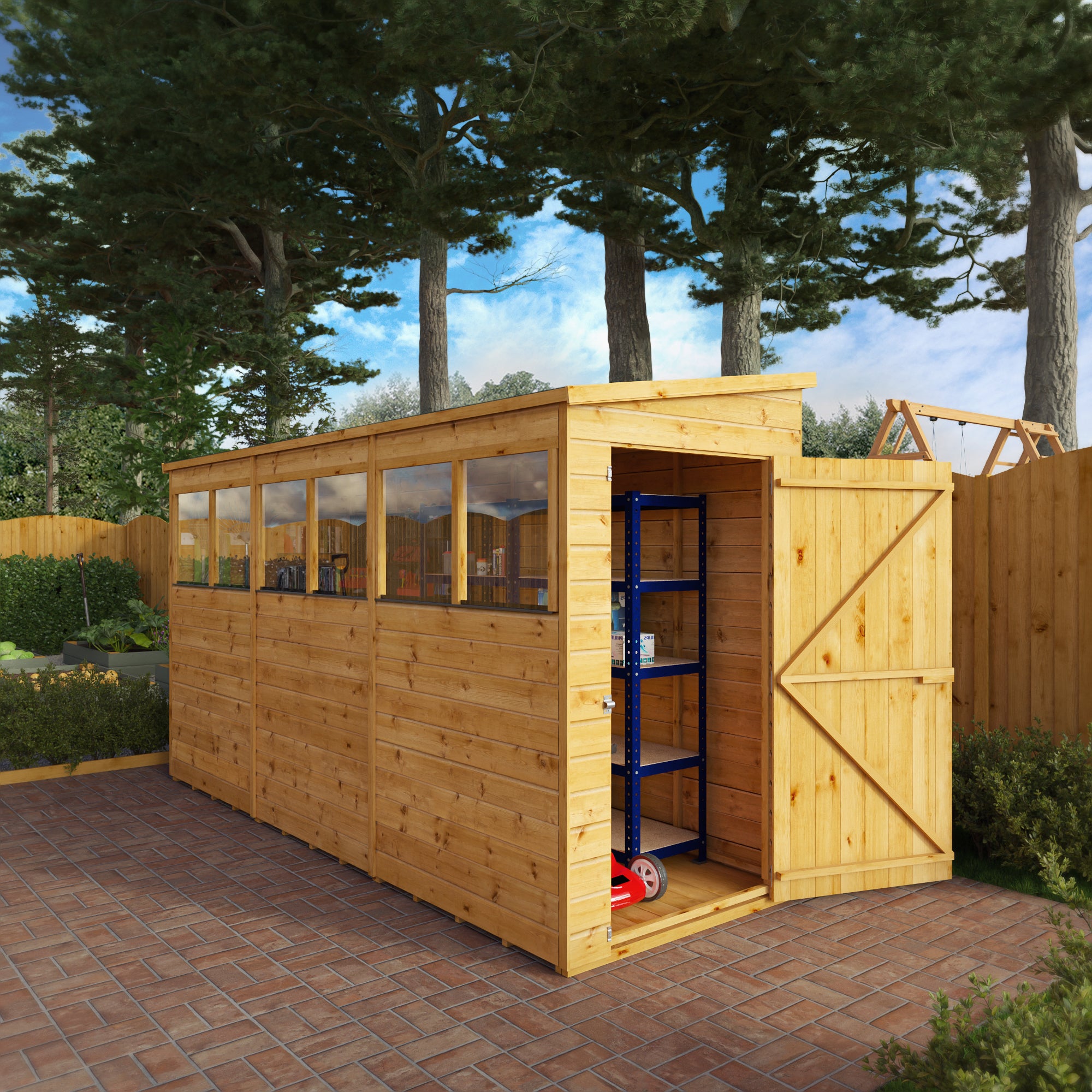 12 x 4 Modular Shiplap Pent