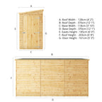 12 x 4 Modular Shiplap Pent - Windowless