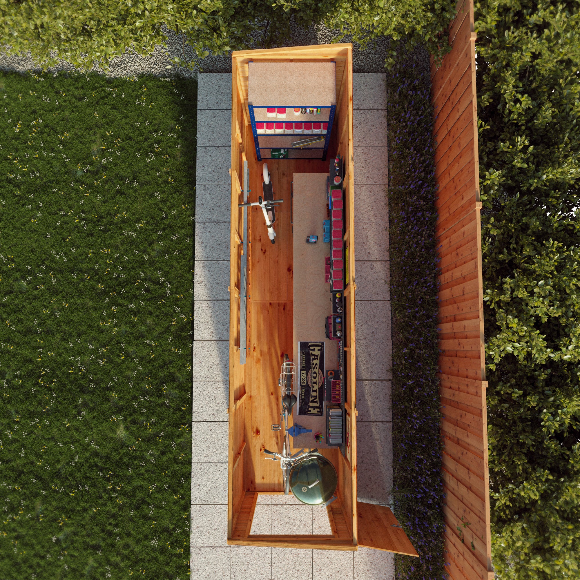 16 x 4 Modular Shiplap Pent