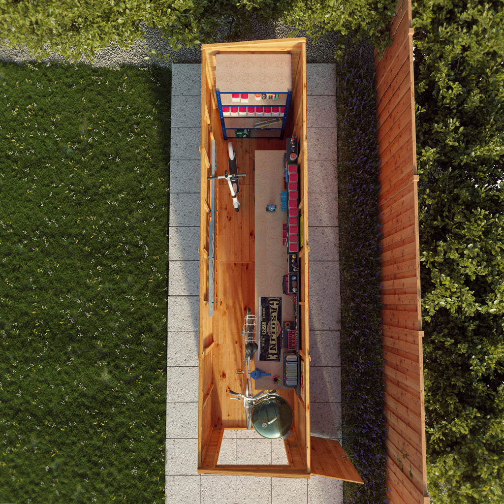 16 x 4 Modular Shiplap Pent - Windowless