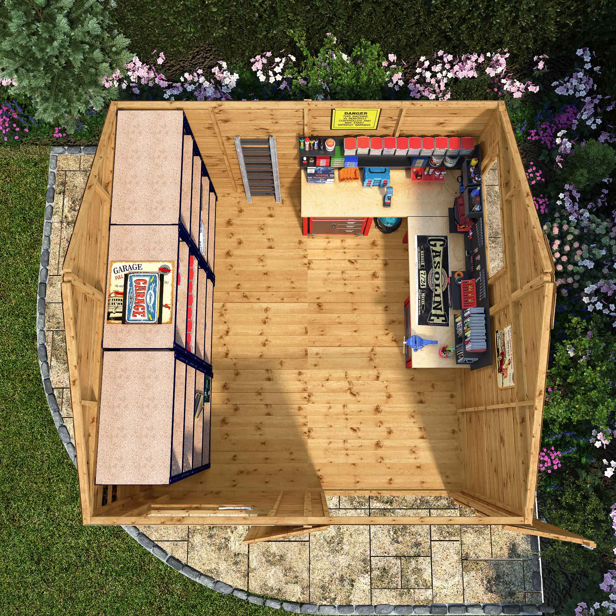 10 x 10 Premium Shiplap Reverse Apex Workshop