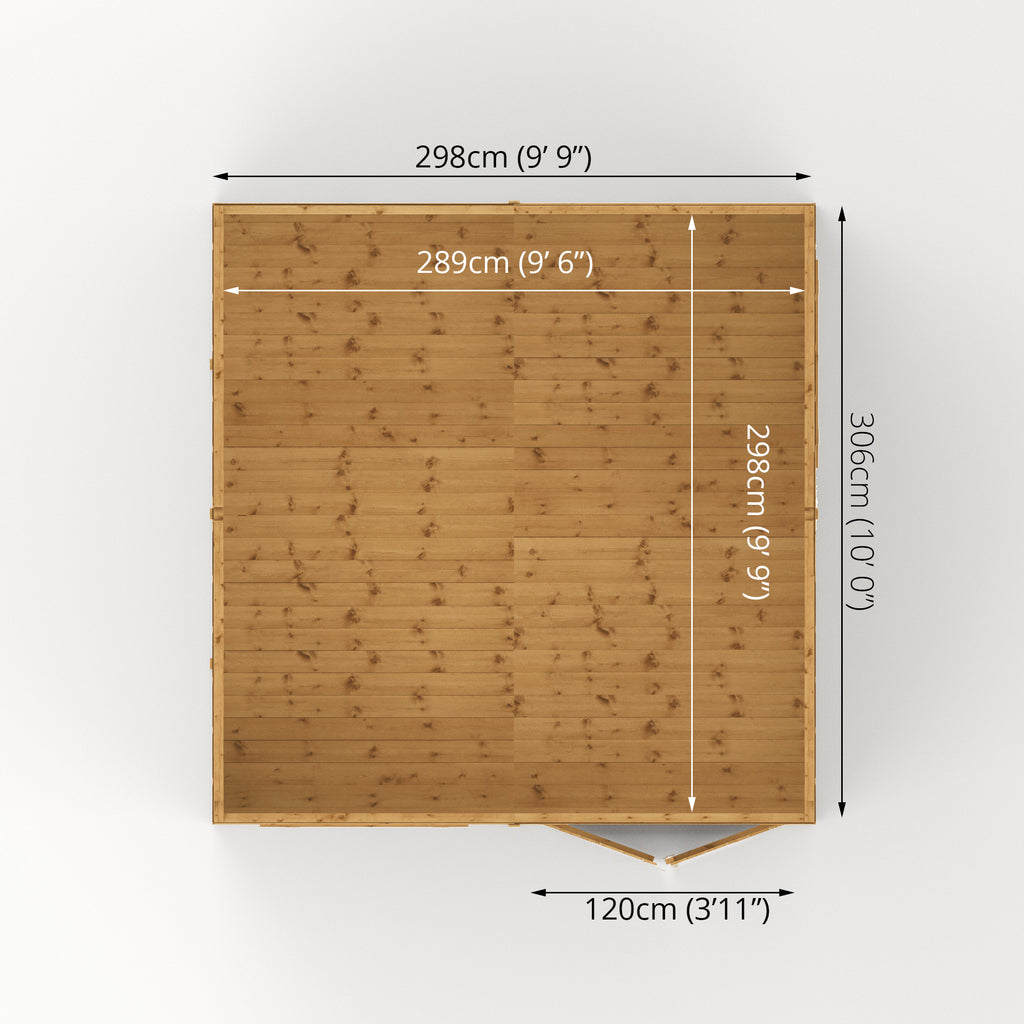 10 x 10 Premium Shiplap Reverse Apex Workshop