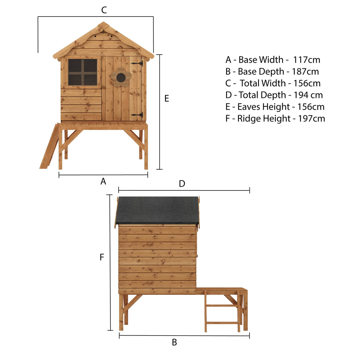 Snug Playhouse with Tower