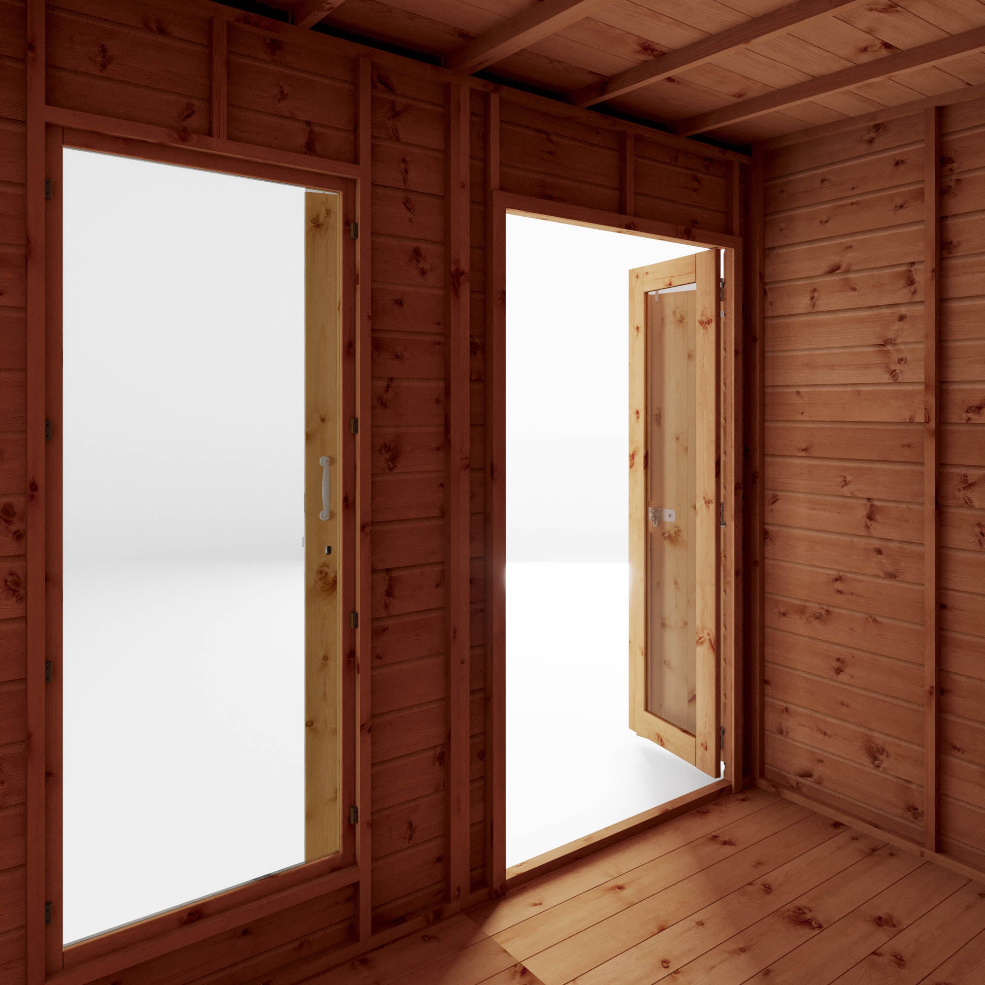 12 x 6 Maine Pent Summerhouse With Side Shed