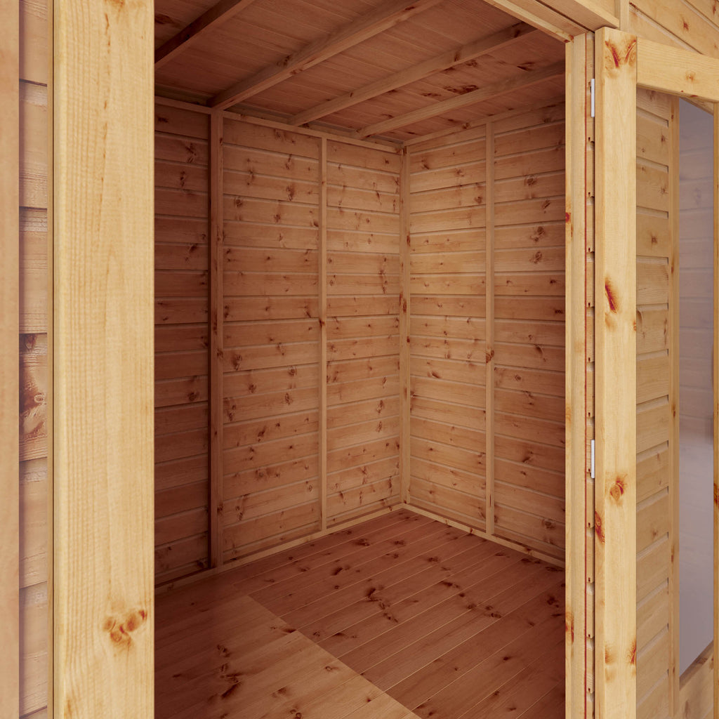 12 x 6 Maine Pent Summerhouse With Side Shed