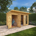 12 x 6 Maine Pent Summerhouse With Side Shed