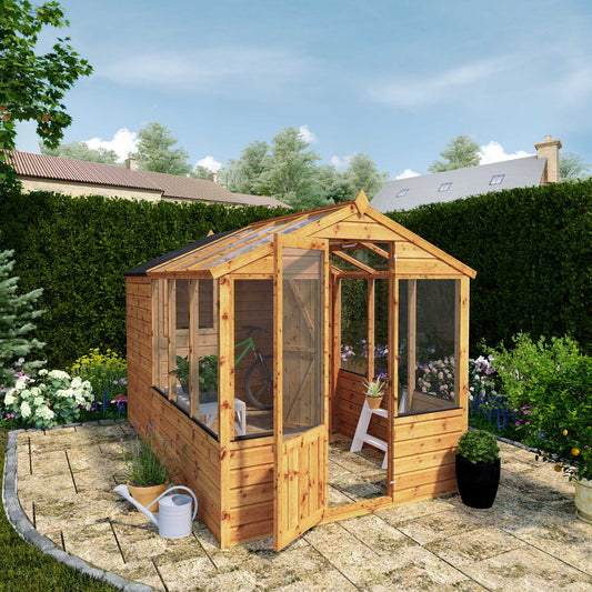 10 x 6 Traditional Apex Greenhouse Combi Shed