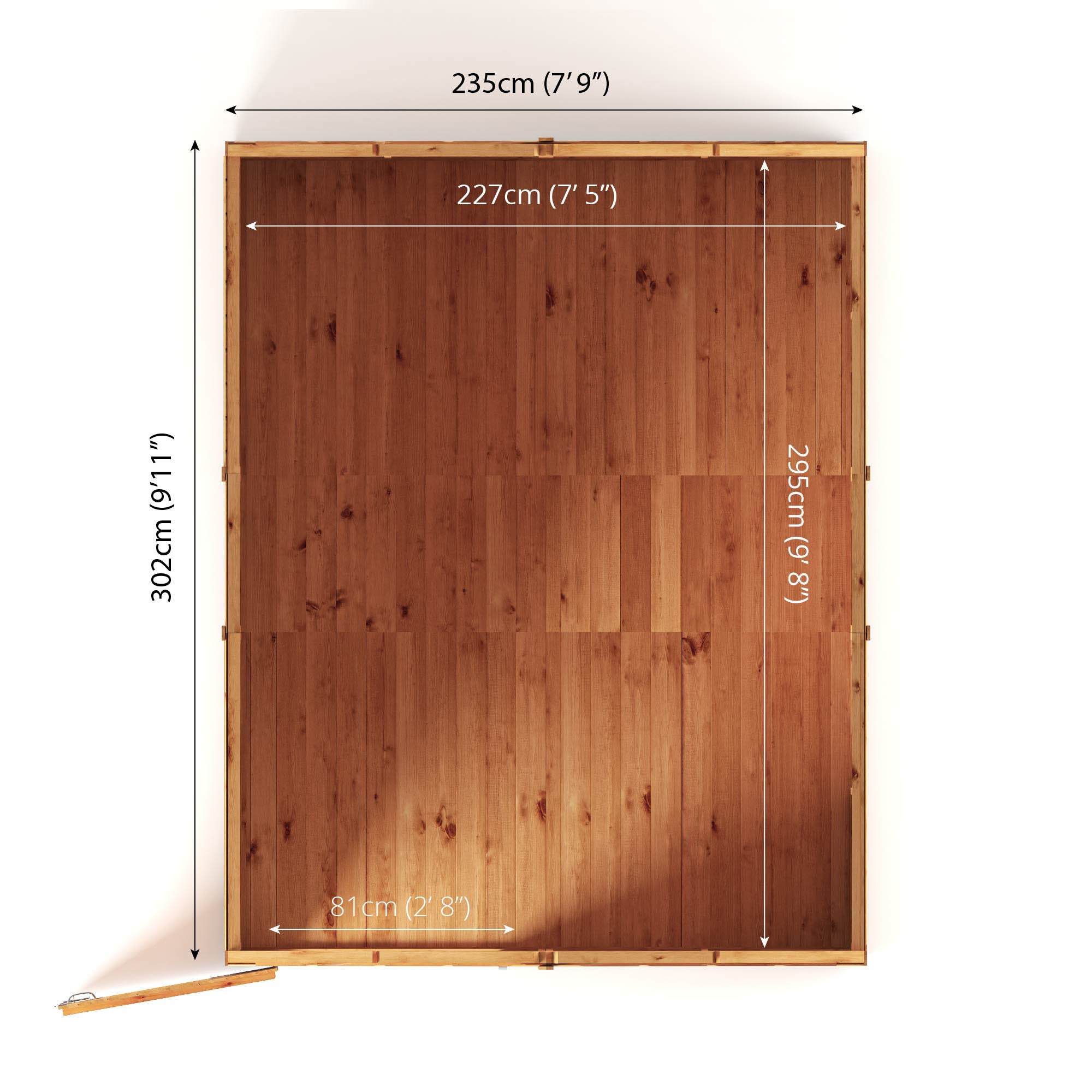 10 x 8 Woodsman Shiplap Apex - Styrene