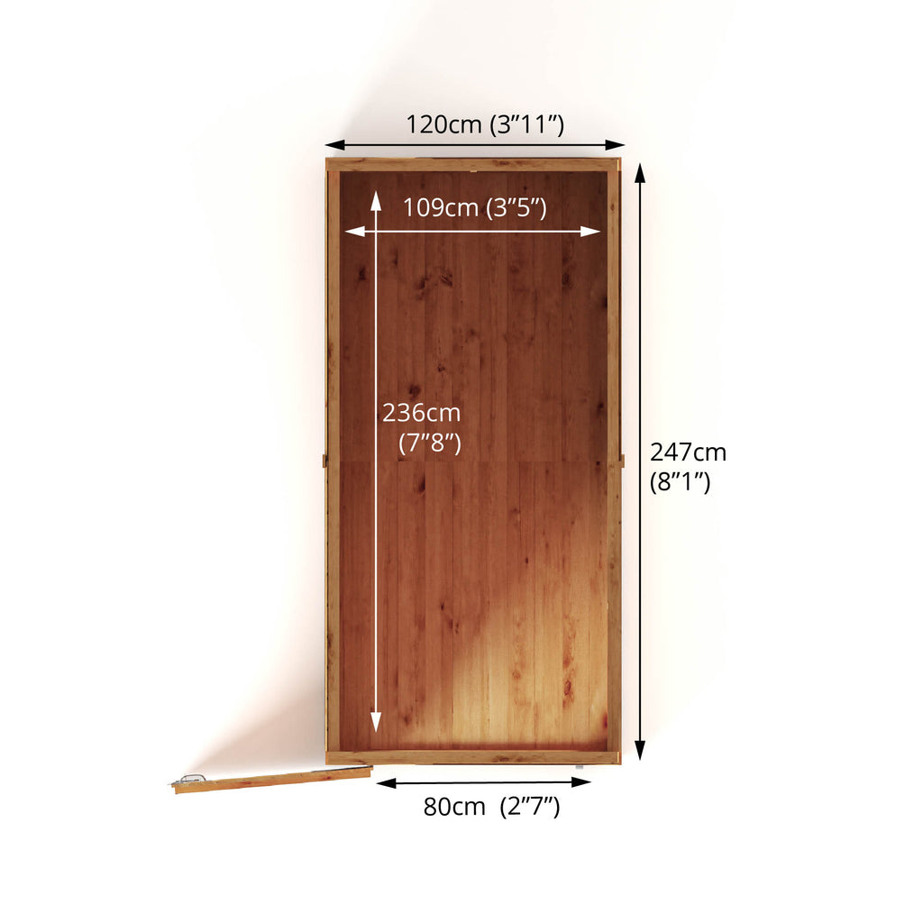 8 x 4 Woodsman Shiplap Pent - Styrene