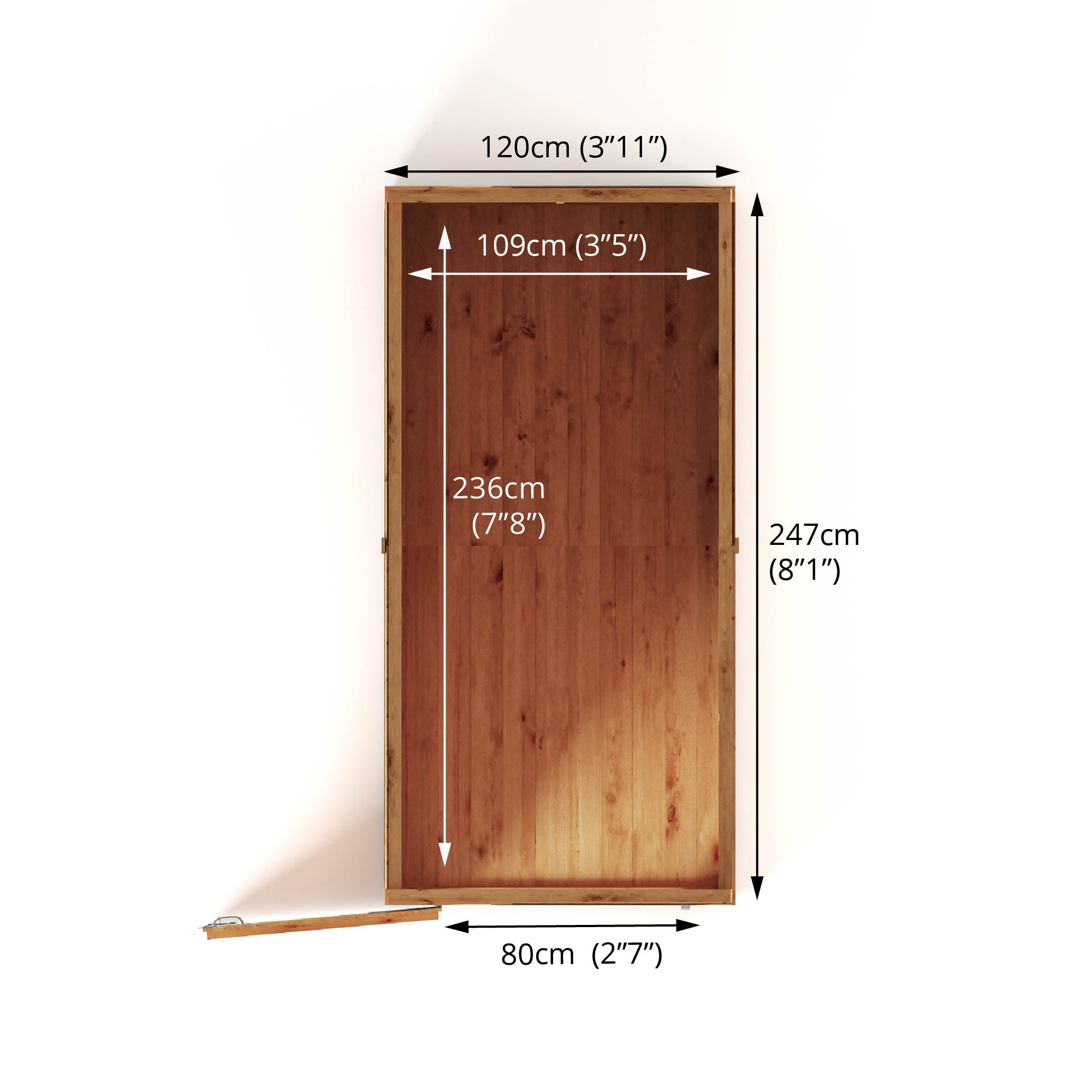 8 x 4 Woodsman Shiplap Pent - Styrene