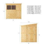 6 x 6 Woodsman Shiplap Pent - Styrene