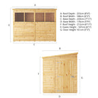 8 x 6 Woodsman Shiplap Pent - Styrene