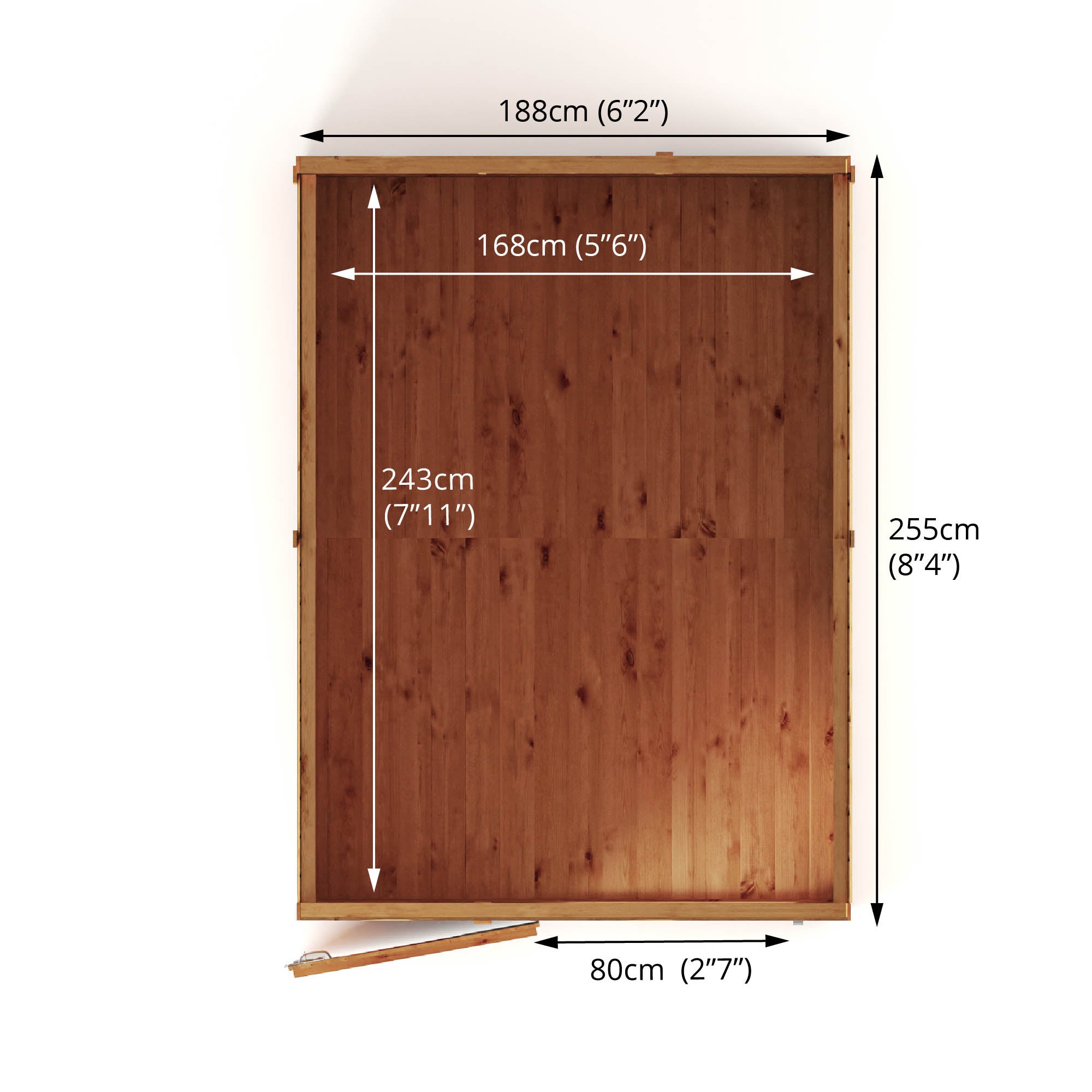 8 x 6 Woodsman Shiplap Pent - Styrene