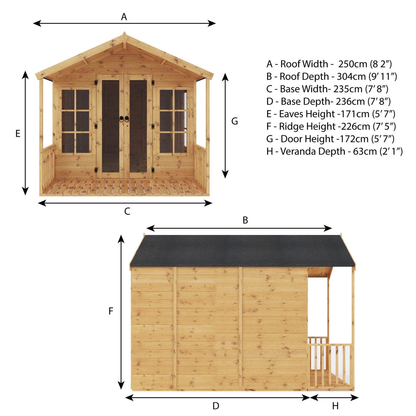10 x 8 Premium Wessex Summerhouse