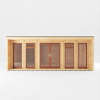 Sherwood Creswell 6m x 4m Insulated Garden Room - (UPVC Windows & Doors) - Oak