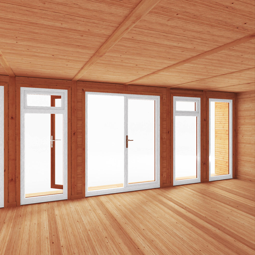 Sherwood Creswell 6m x 4m Insulated Garden Room - (UPVC Windows & Doors) - Oak