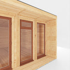 Sherwood Creswell 6m x 4m Insulated Garden Room - (UPVC Windows & Doors) - Oak