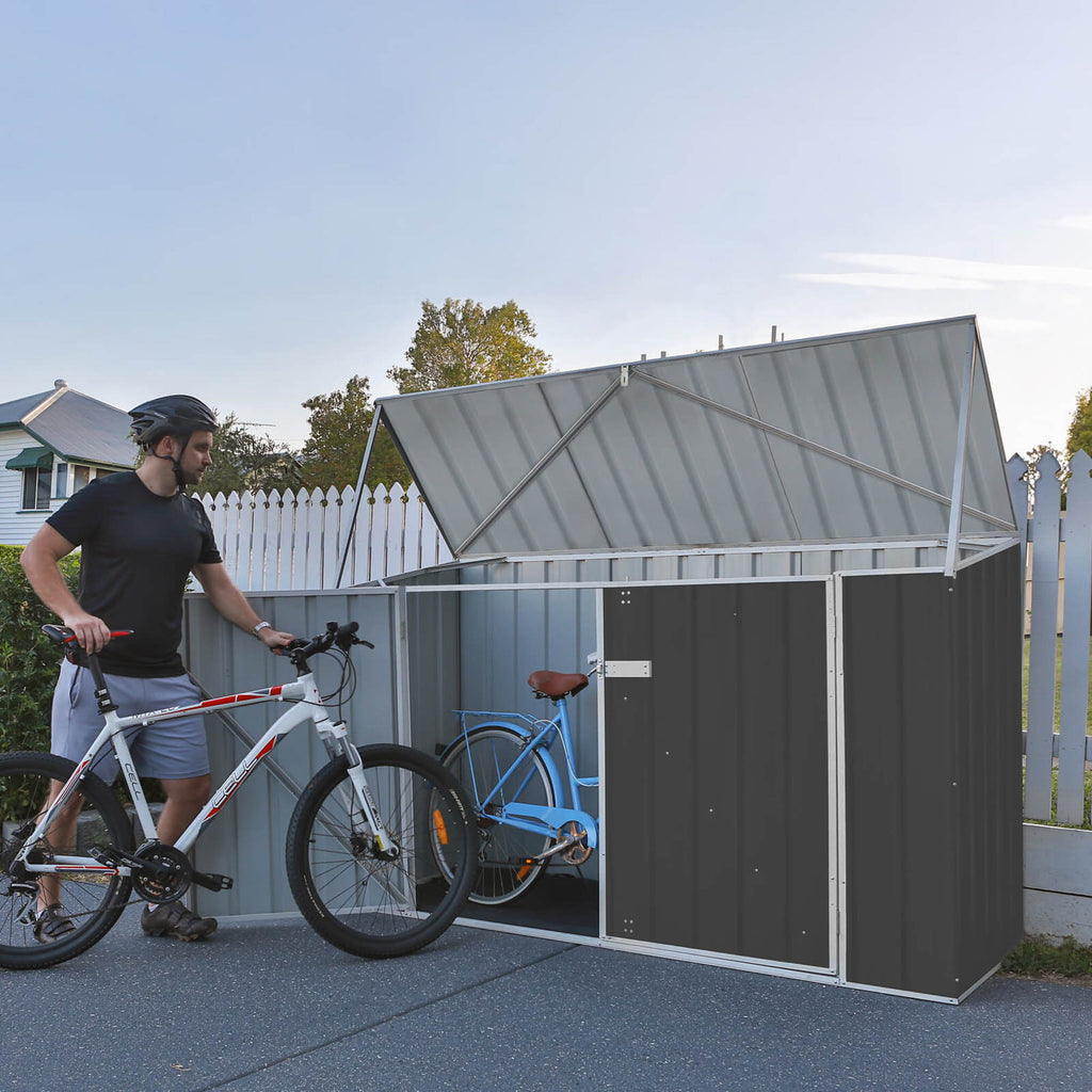 Absco Bike Store 2.26m x 0.78m - (Woodland Grey)