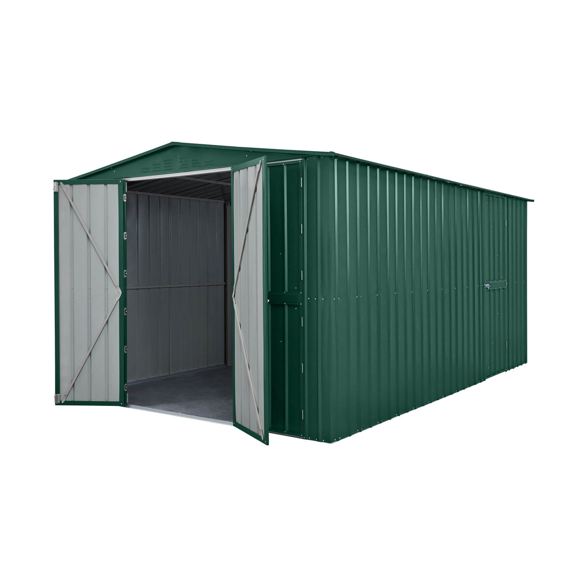 10 x 15 Globel Dual Door Workshop Garage - Green