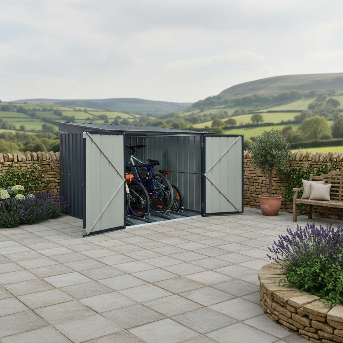 6 x 6 Globel Bike Locker - Green