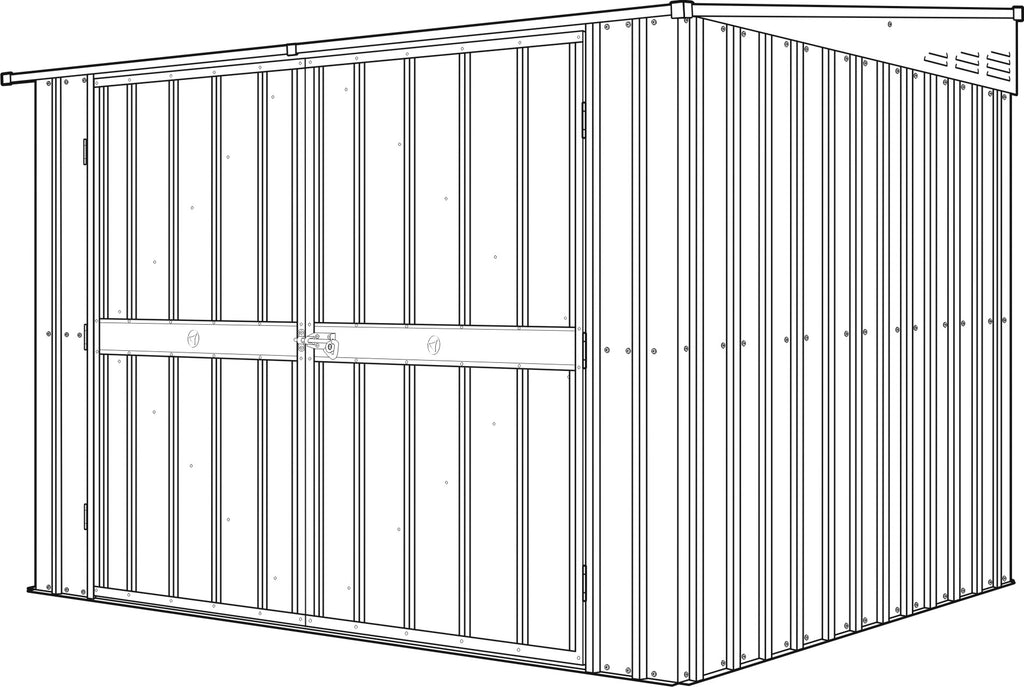 6 x 6 Globel Bike Locker - Grey