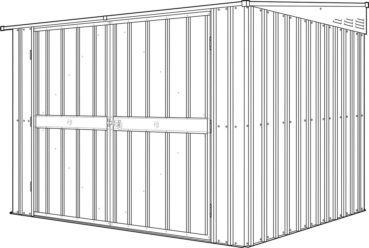 6 x 6 Globel Bike Locker - Grey