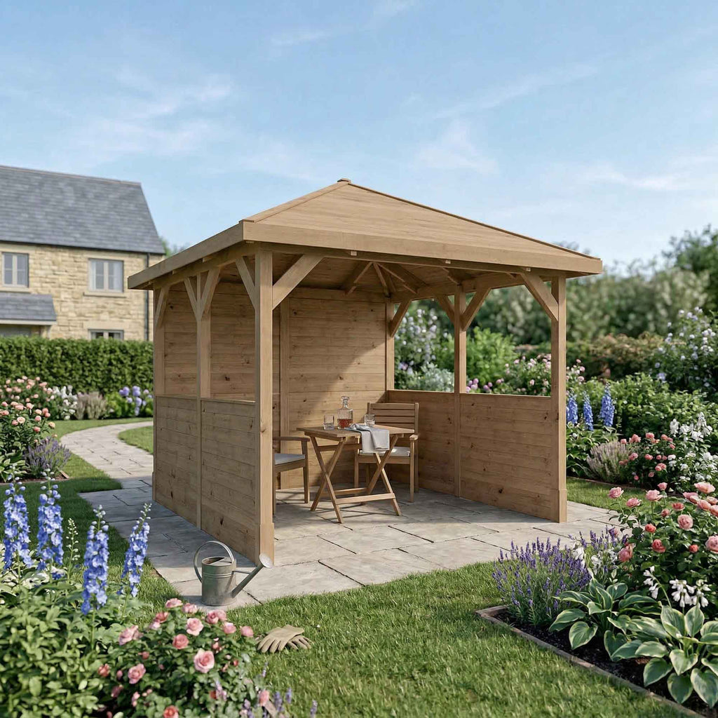 3m x 3m Traditional Gazebo With Side Panels