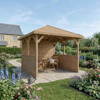 3m x 3m Traditional Gazebo With Side Panels