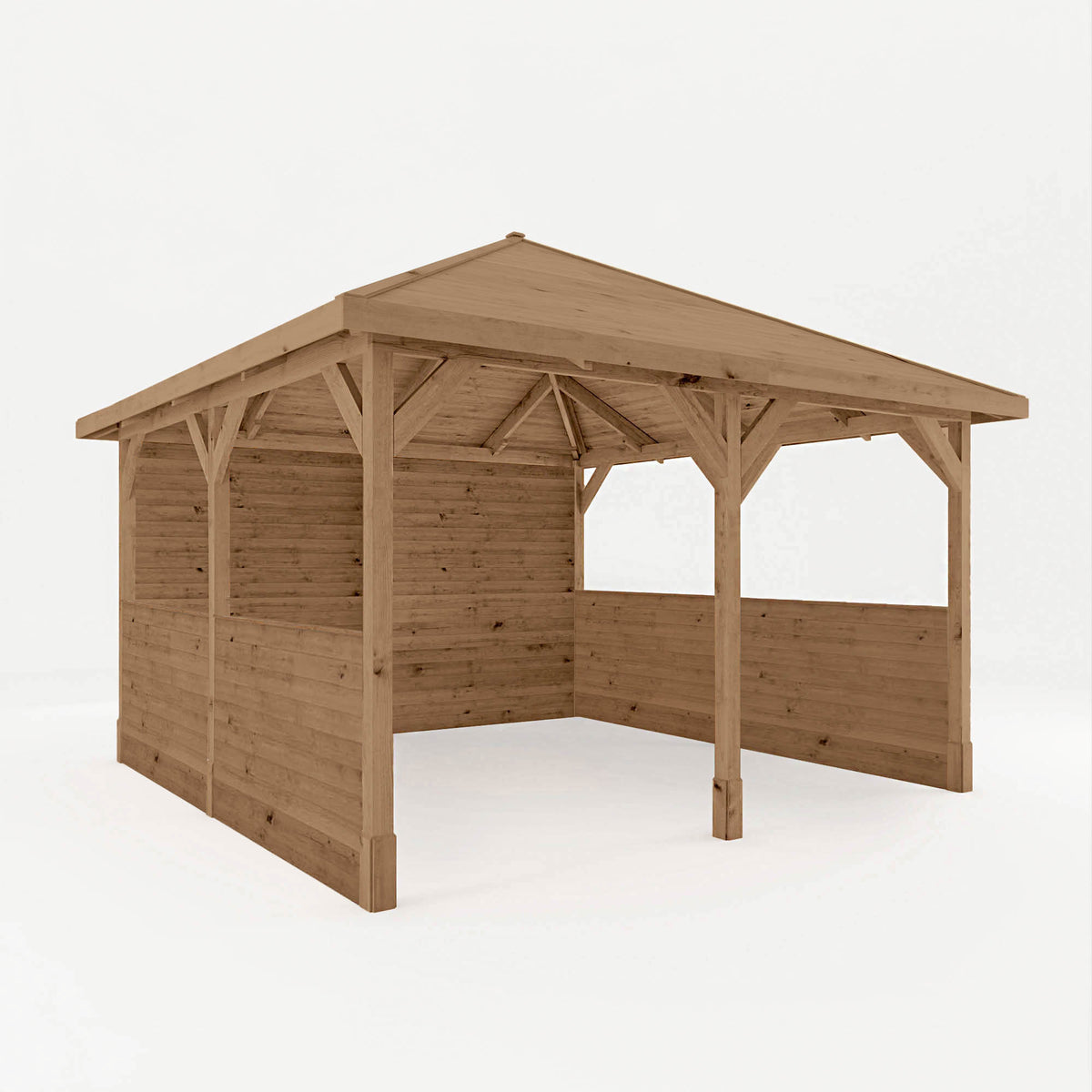 4m x 4m Traditional Gazebo With Side Panels