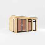 Sherwood Rufford 4m x 3m Insulated Garden Room - (UPVC Windows & Doors) - Grey