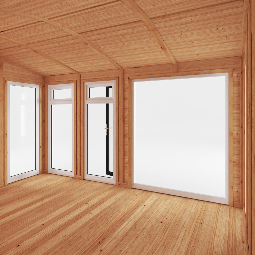 Sherwood Rufford 4m x 3m Insulated Garden Room - (UPVC Windows & Doors) - Grey