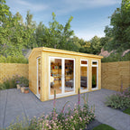 Sherwood Rufford 4m x 3m Insulated Garden Room - (UPVC Windows & Doors) - White