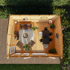 Sherwood Rufford 5m x 4m Insulated Garden Room - (UPVC Windows & Doors) - White
