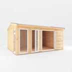Sherwood Rufford 5m x 4m Insulated Garden Room - (UPVC Windows & Doors) - White
