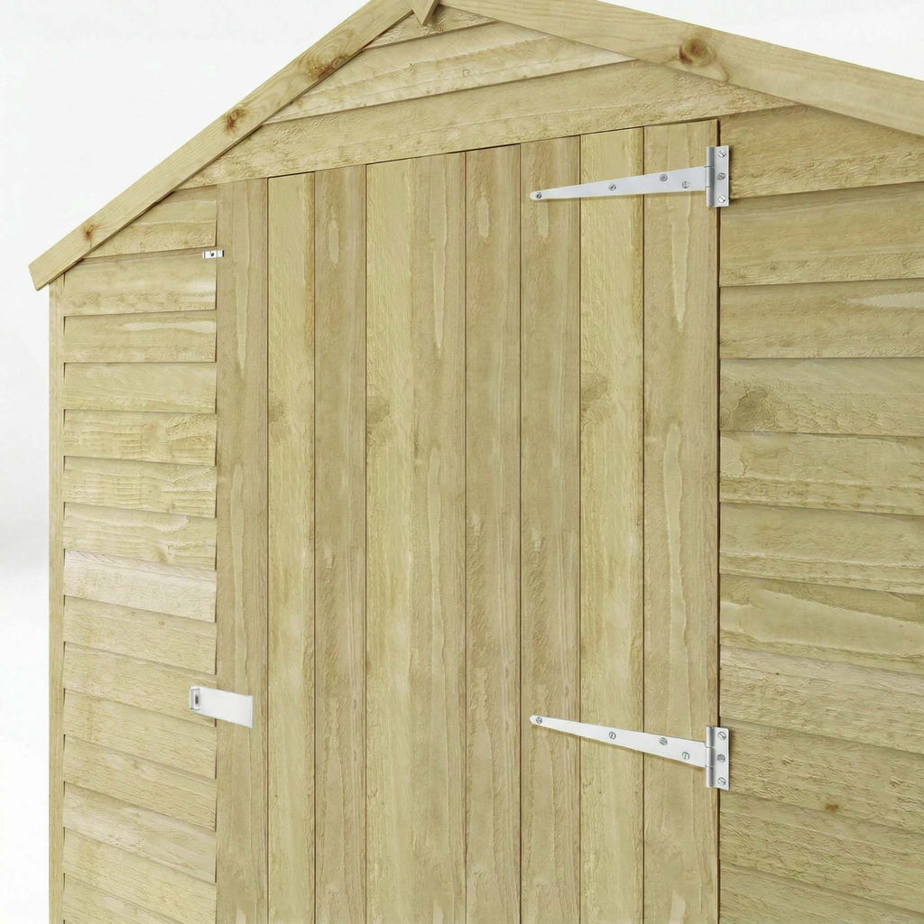8 x 6 Overlap Apex - Single Door - Windowless