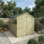 8 x 6 Overlap Apex - Double Door - With Windows