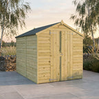8 x 6 Overlap Apex - Double Door - Windowless
