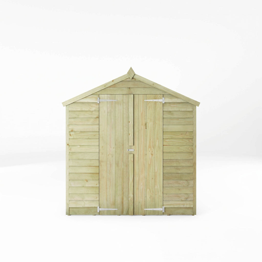 8 x 6 Overlap Apex - Double Door - Windowless
